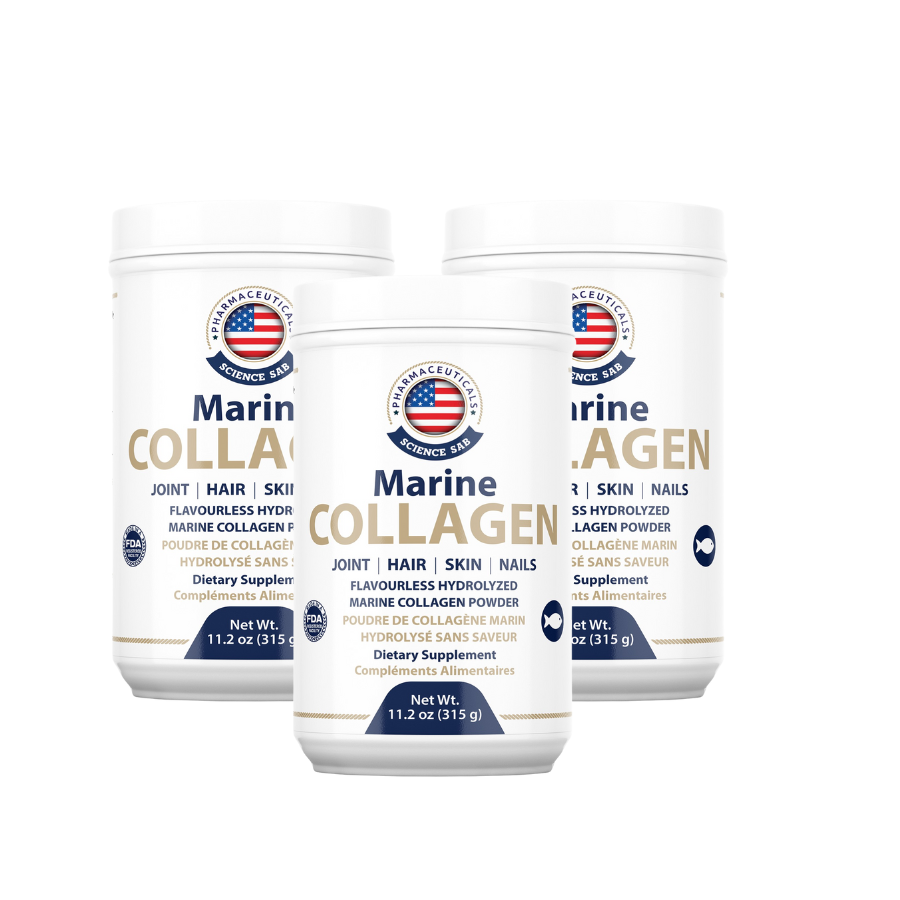 100% Pure 3 Marine collagen ( 90 days supply) – ScienceSAB.com